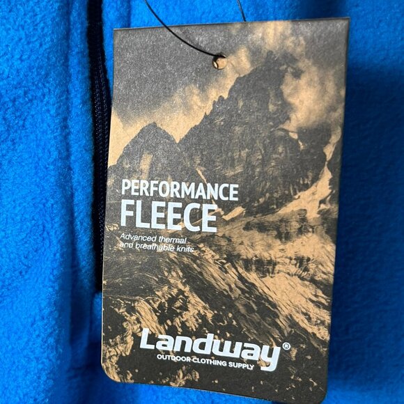 NWT - Landway 3/4 Zip Blue Fleece Pull Over 3XL - Picture 2 of 5
